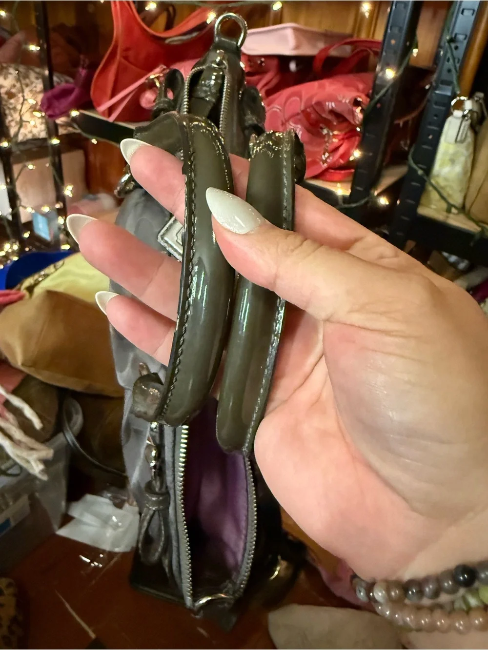 Coach Madison Gray Op Art Handbag